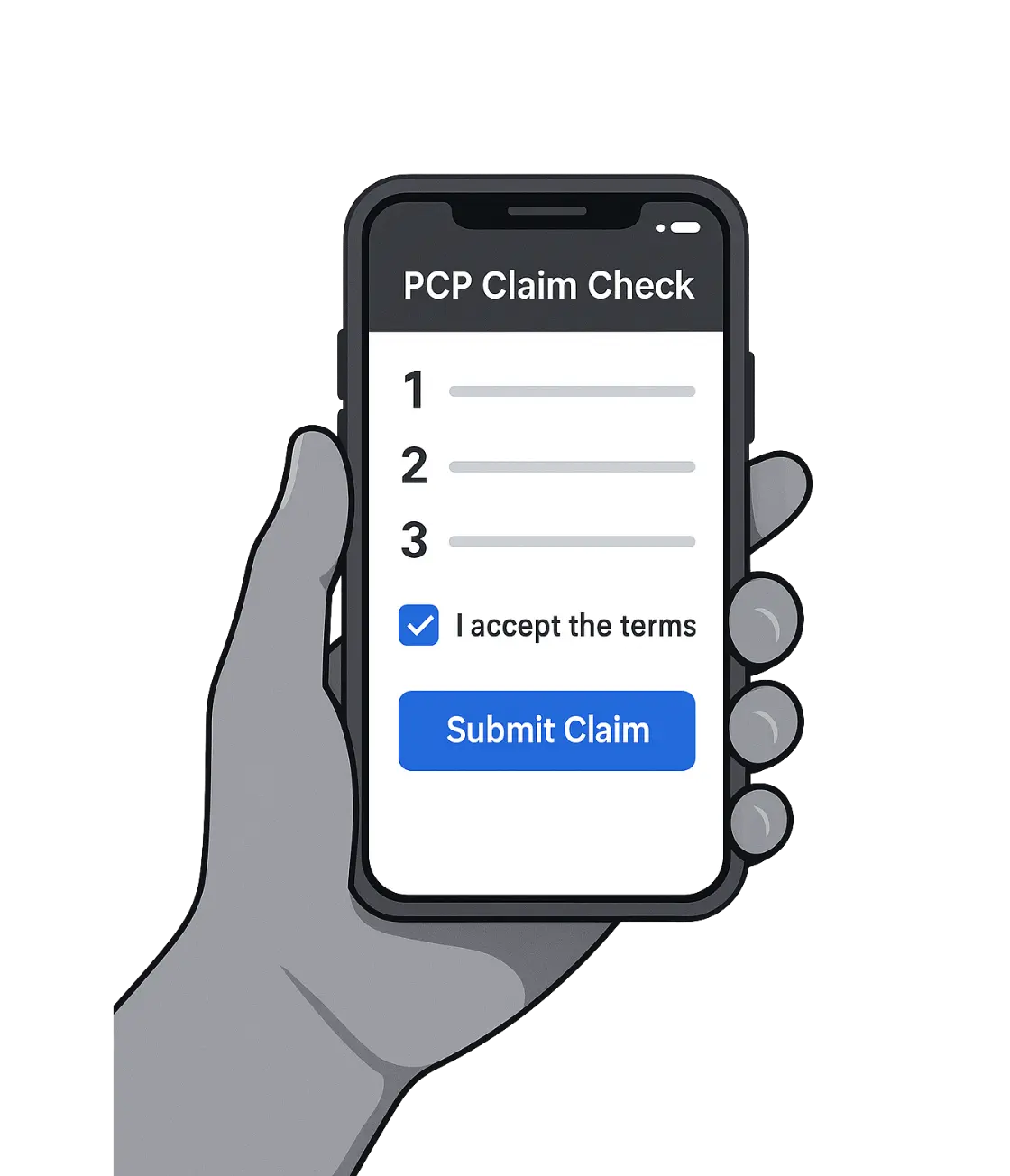 Step 1 of Black Horse claim process - Quick agreement check and assessment